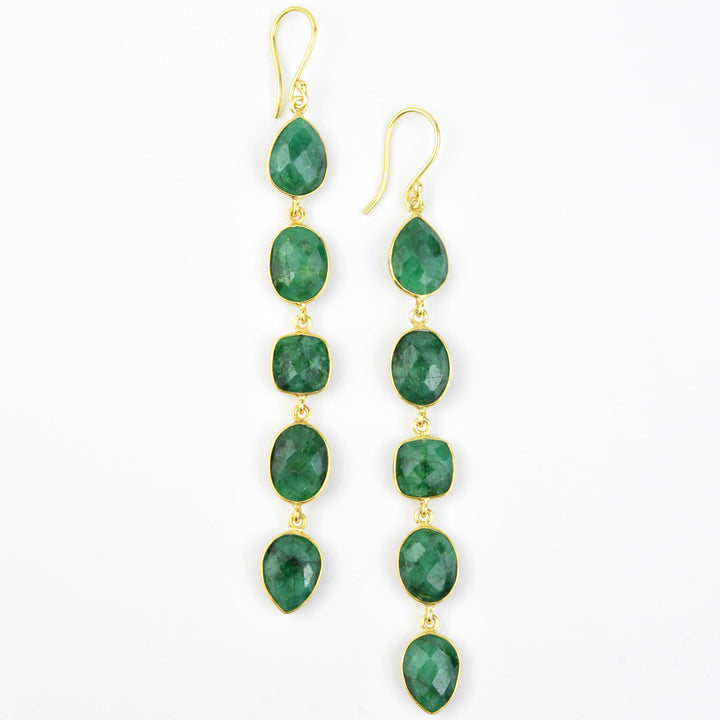 Long Drop Earrings in Vermeil - Goldmakers Fine Jewelry