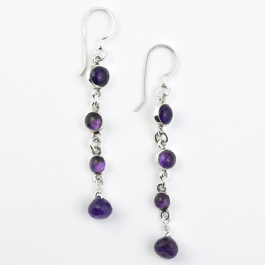 Long Amethyst Dangles - Goldmakers Fine Jewelry