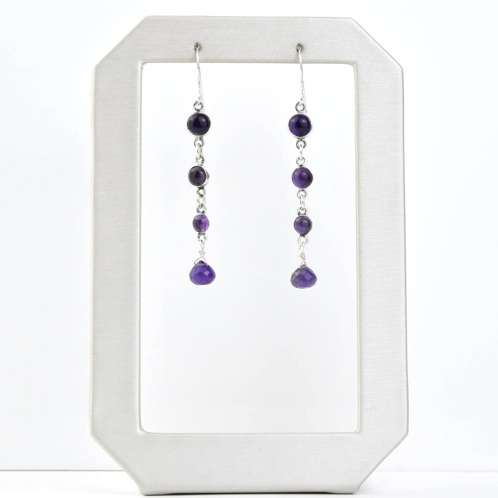 Long Amethyst Dangles - Goldmakers Fine Jewelry