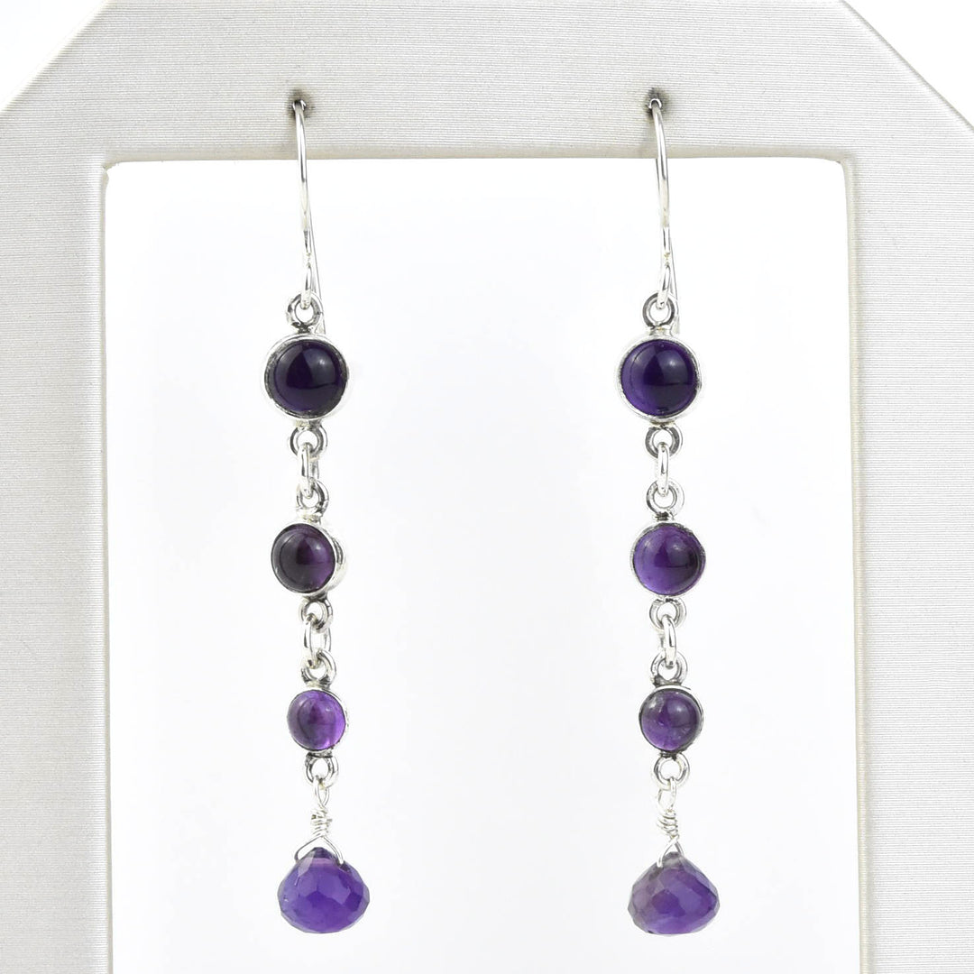 Long Amethyst Dangles - Goldmakers Fine Jewelry