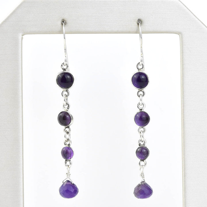 Long Amethyst Dangles - Goldmakers Fine Jewelry
