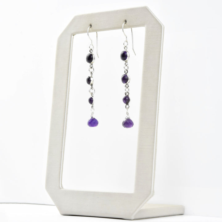 Long Amethyst Dangles - Goldmakers Fine Jewelry