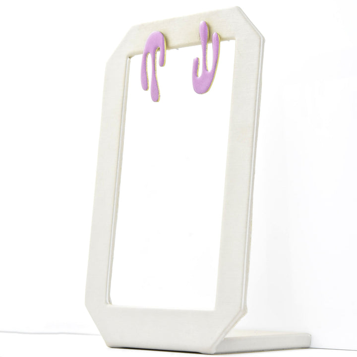 Madonna Studs in Lilac - Goldmakers Fine Jewelry