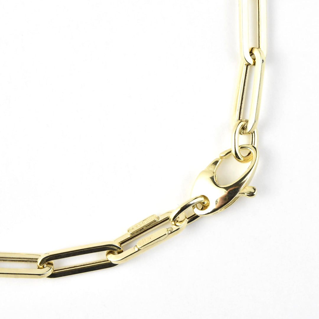 Medium Gold Paperclip Bracelet in 14k - Goldmakers Fine Jewelry