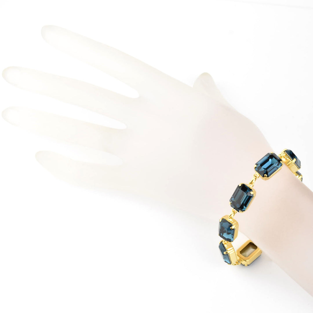 Emerald Cut Crystal Bracelet - Goldmakers Fine Jewelry