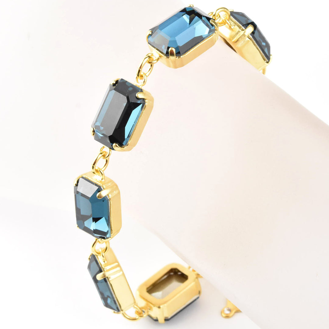 Emerald Cut Crystal Bracelet - Goldmakers Fine Jewelry