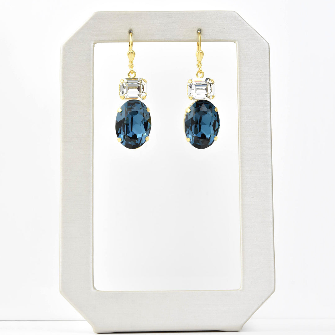 Oval Two Stone Drops - Goldmakers Fine Jewelry