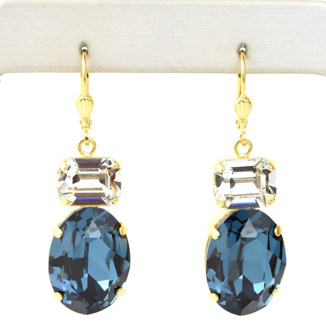 Oval Two Stone Drops - Goldmakers Fine Jewelry