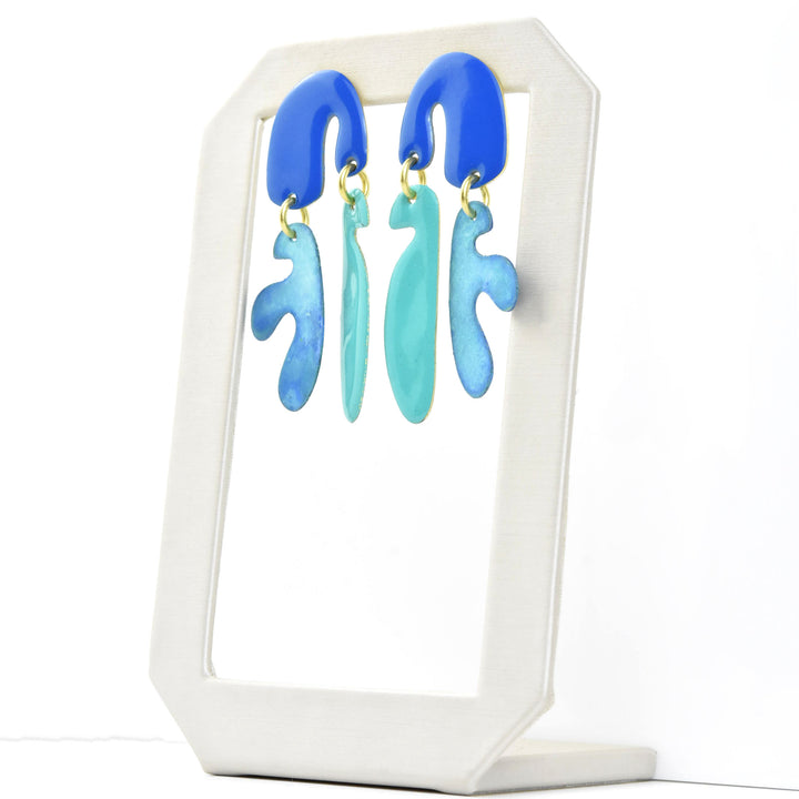 Mimosa SM Earrings in Mix Blue - Goldmakers Fine Jewelry