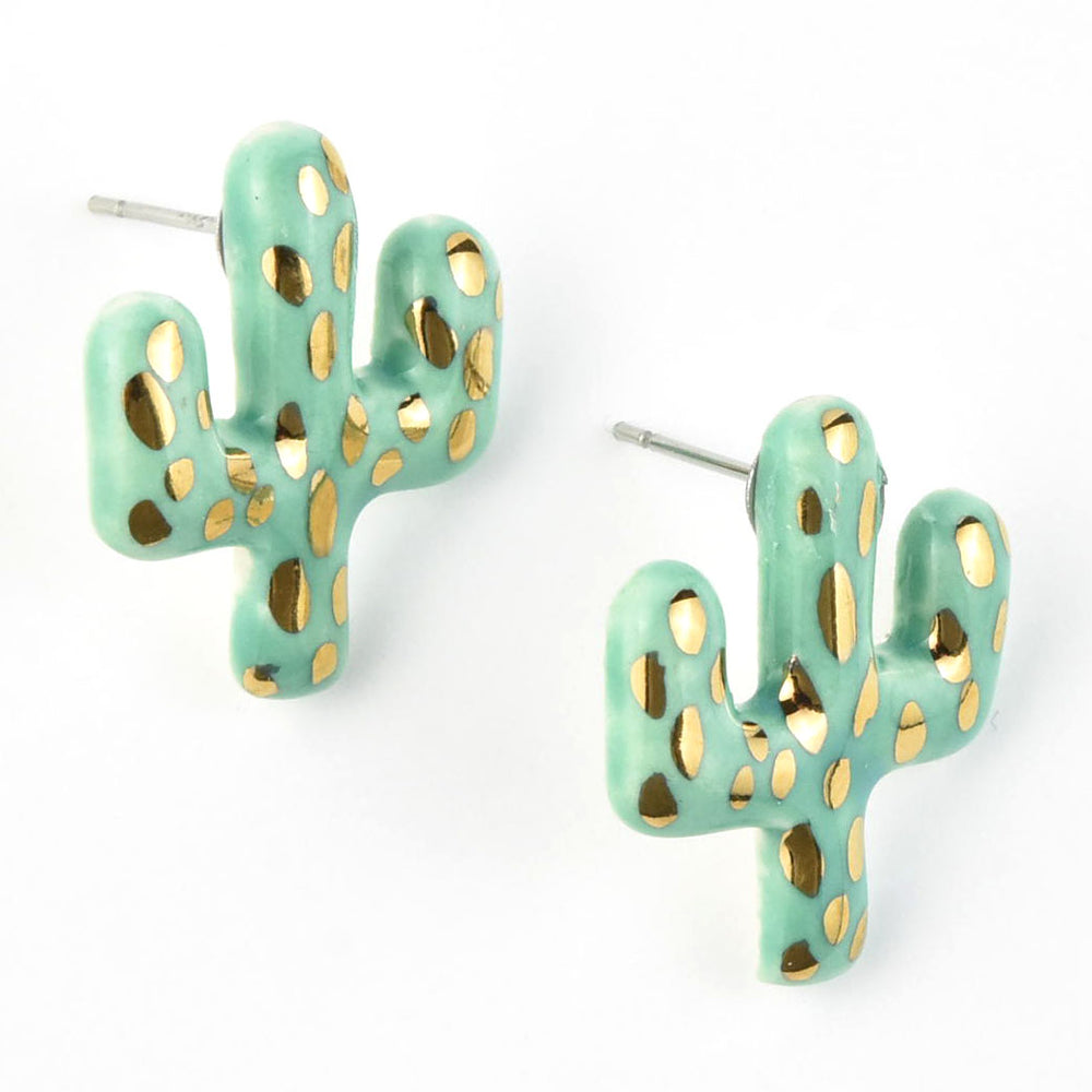 Mini Cactus Studs - Goldmakers Fine Jewelry