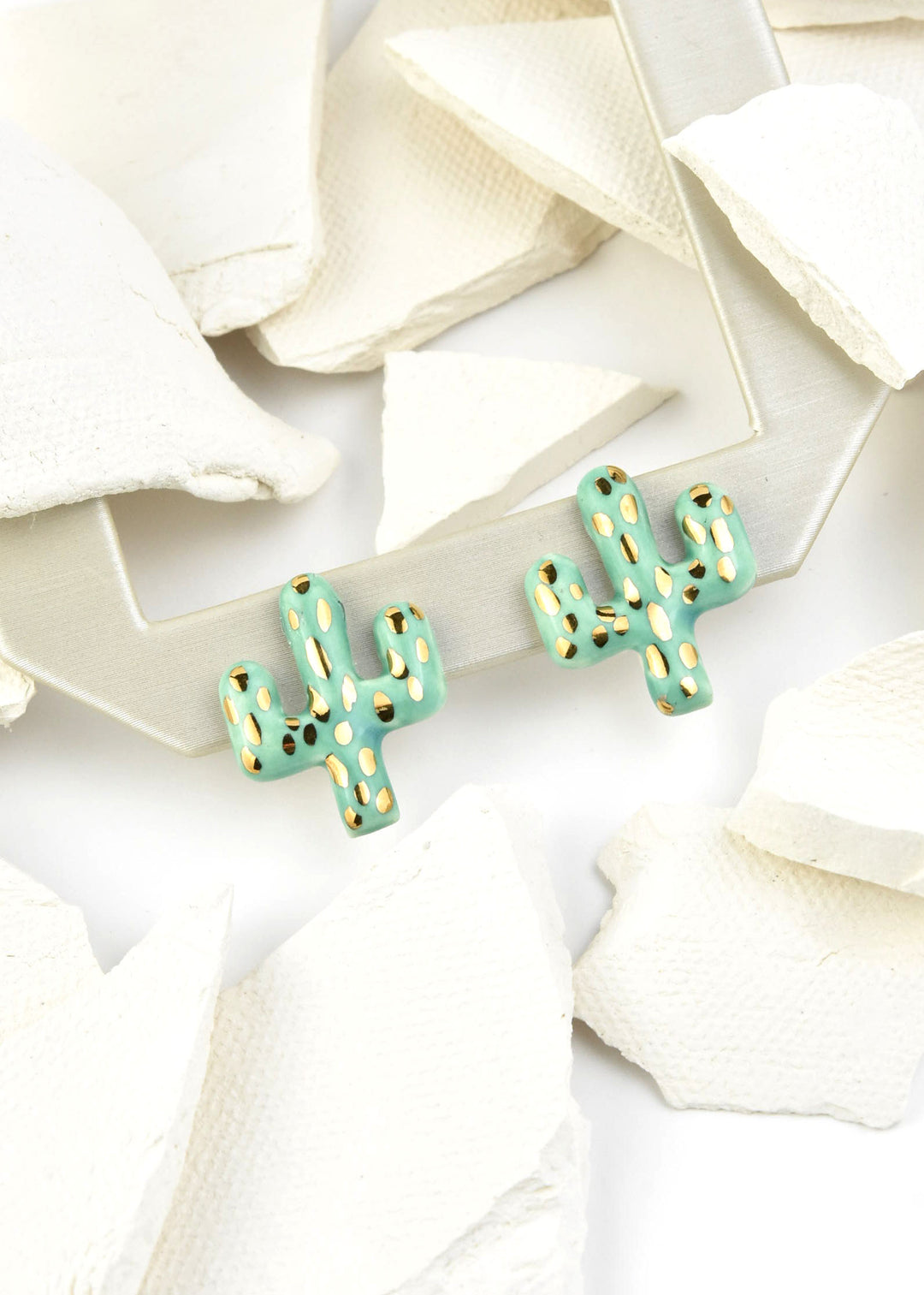 Mini Cactus Studs - Goldmakers Fine Jewelry