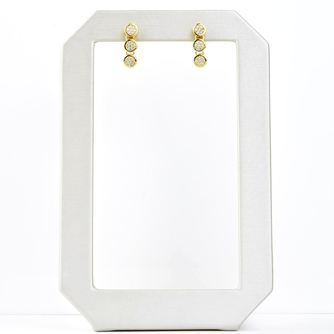 Mirabeau Pave Droplet Earrings - Goldmakers Fine Jewelry
