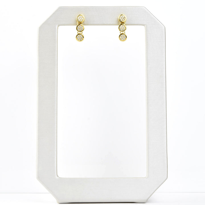 Mirabeau Pave Droplet Earrings - Goldmakers Fine Jewelry