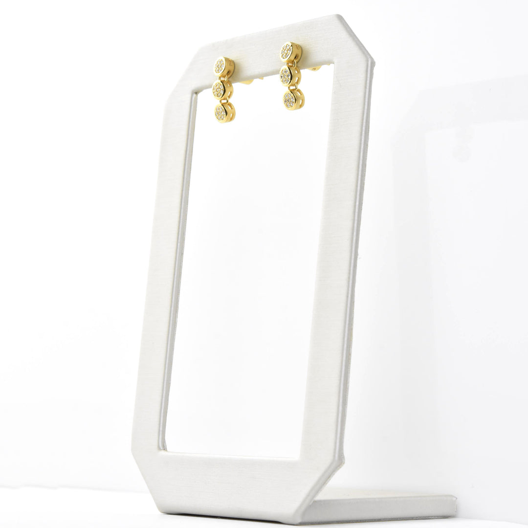 Mirabeau Pave Droplet Earrings - Goldmakers Fine Jewelry