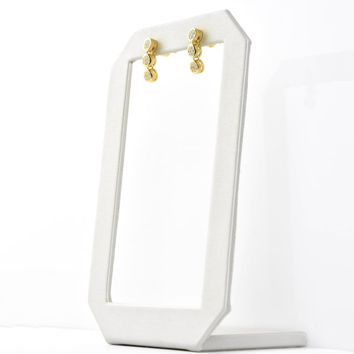 Mirabeau Pave Droplet Earrings - Goldmakers Fine Jewelry