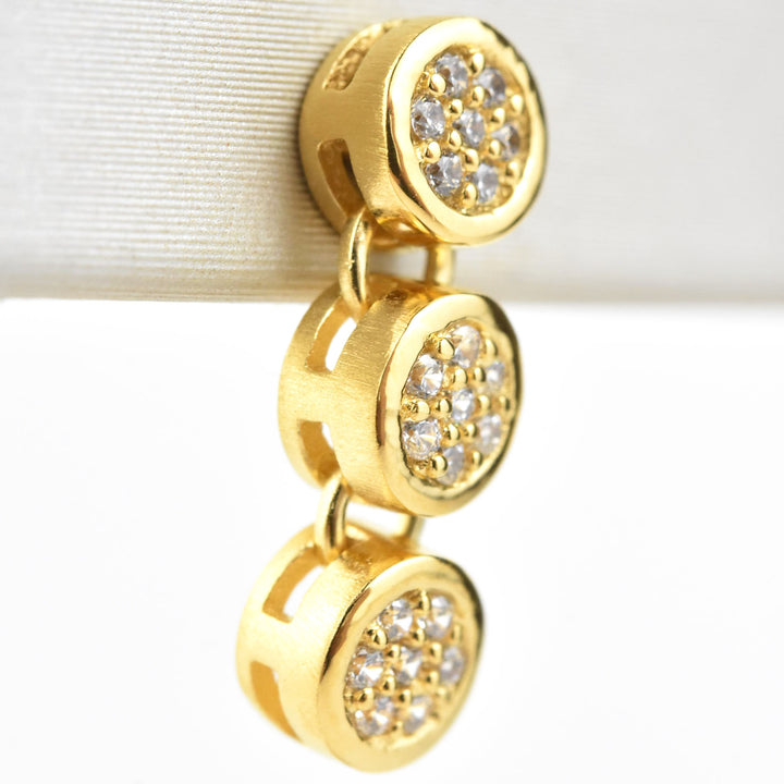 Mirabeau Pave Droplet Earrings - Goldmakers Fine Jewelry