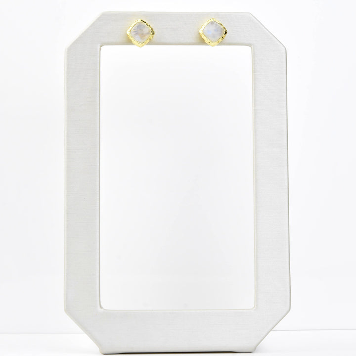 Rainbow Moonstone Studs - Goldmakers Fine Jewelry