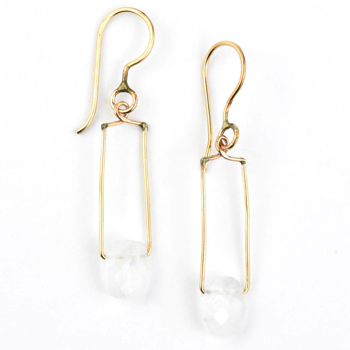 Rainbow Moonstone Wire Dangles
