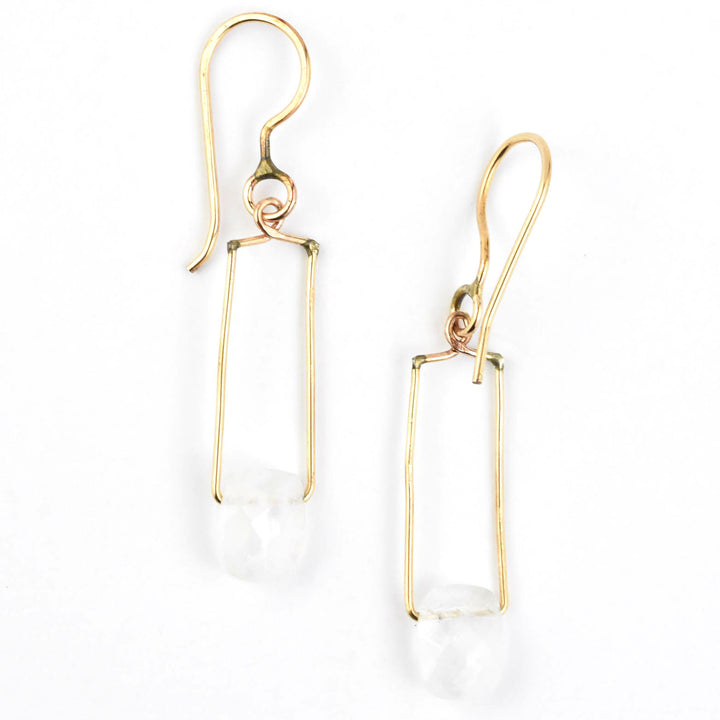 Rainbow Moonstone Wire Dangles