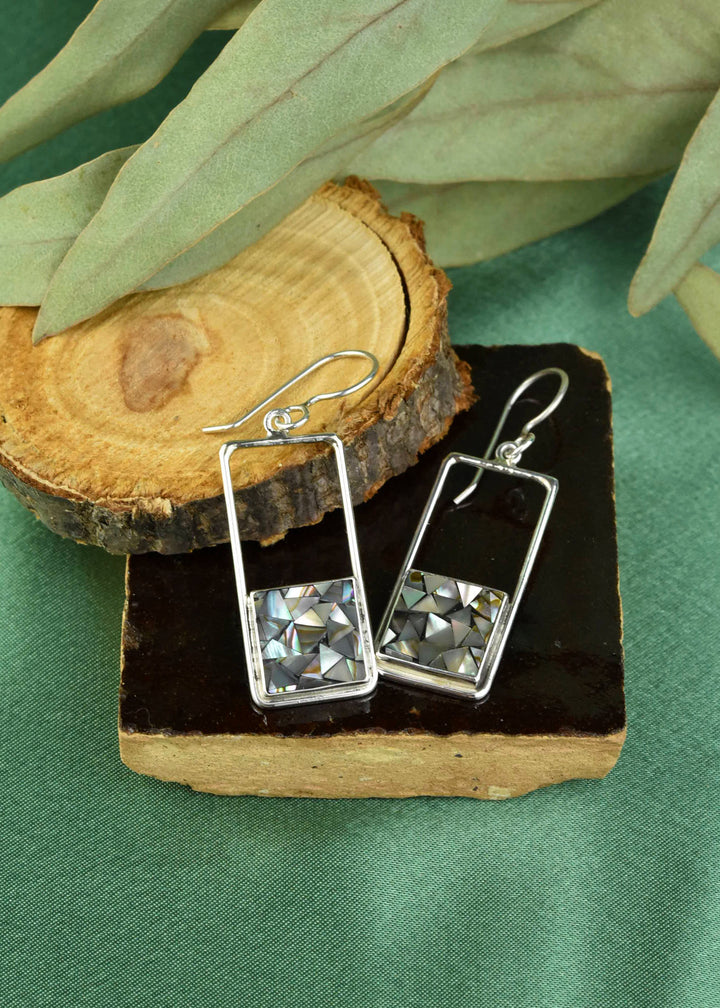 Everlasting Abalone Mosaic Earrings - Goldmakers Fine Jewelry