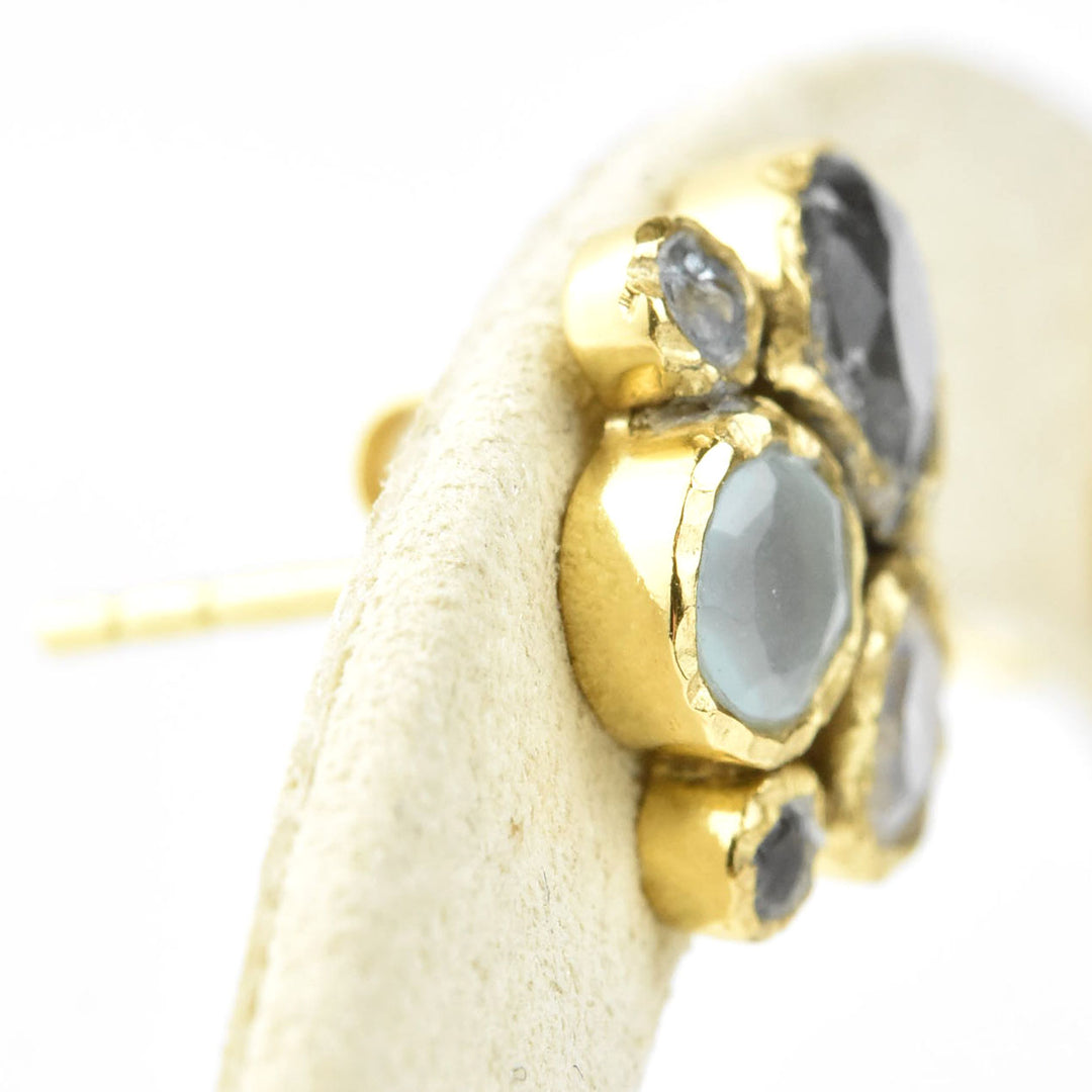 Multi-Stone Cluster Earrings - Goldmakers Fine Jewelry