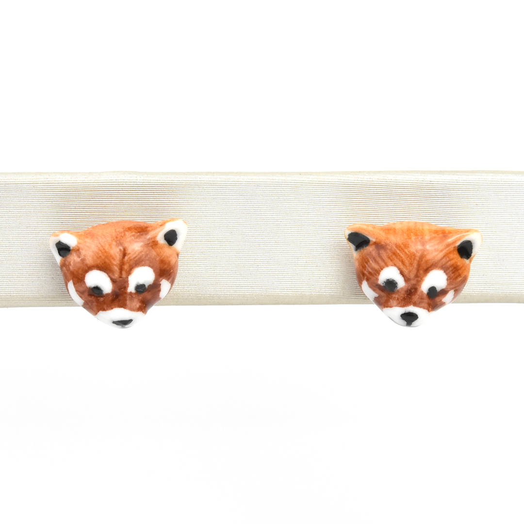 Red Panda Studs - Goldmakers Fine Jewelry