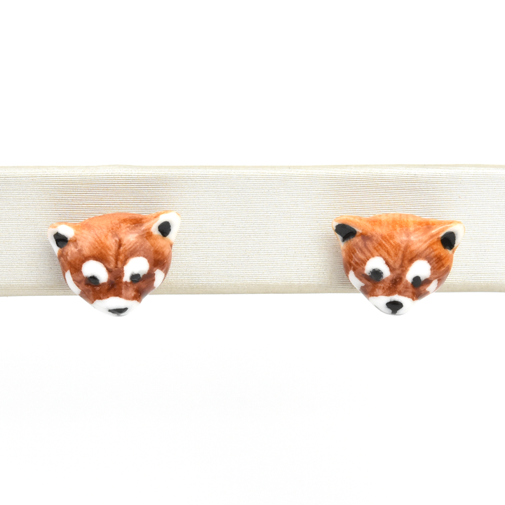 Red Panda Studs - Goldmakers Fine Jewelry