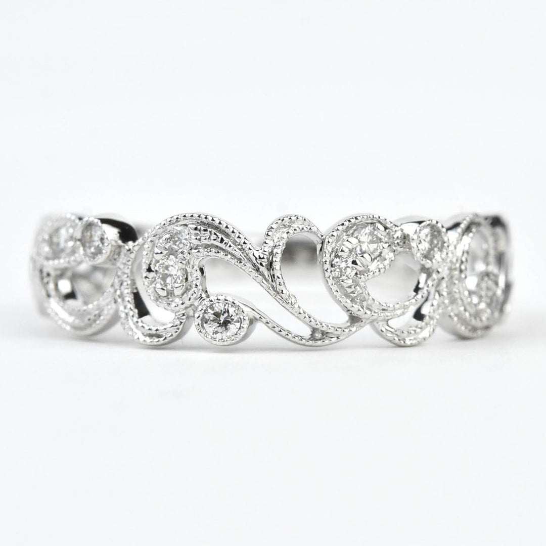 Victorian Ivy Diamond Band in Gold - Goldmakers Fine Jewelry
