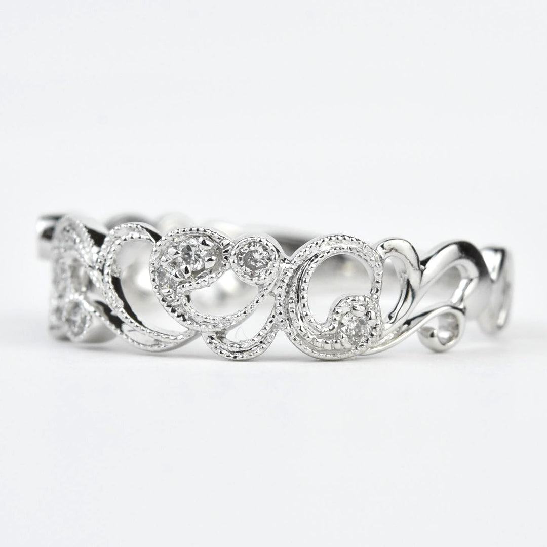 Victorian Ivy Diamond Band in Gold - Goldmakers Fine Jewelry