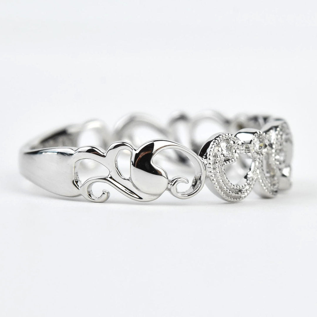 Victorian Ivy Diamond Band in Gold - Goldmakers Fine Jewelry