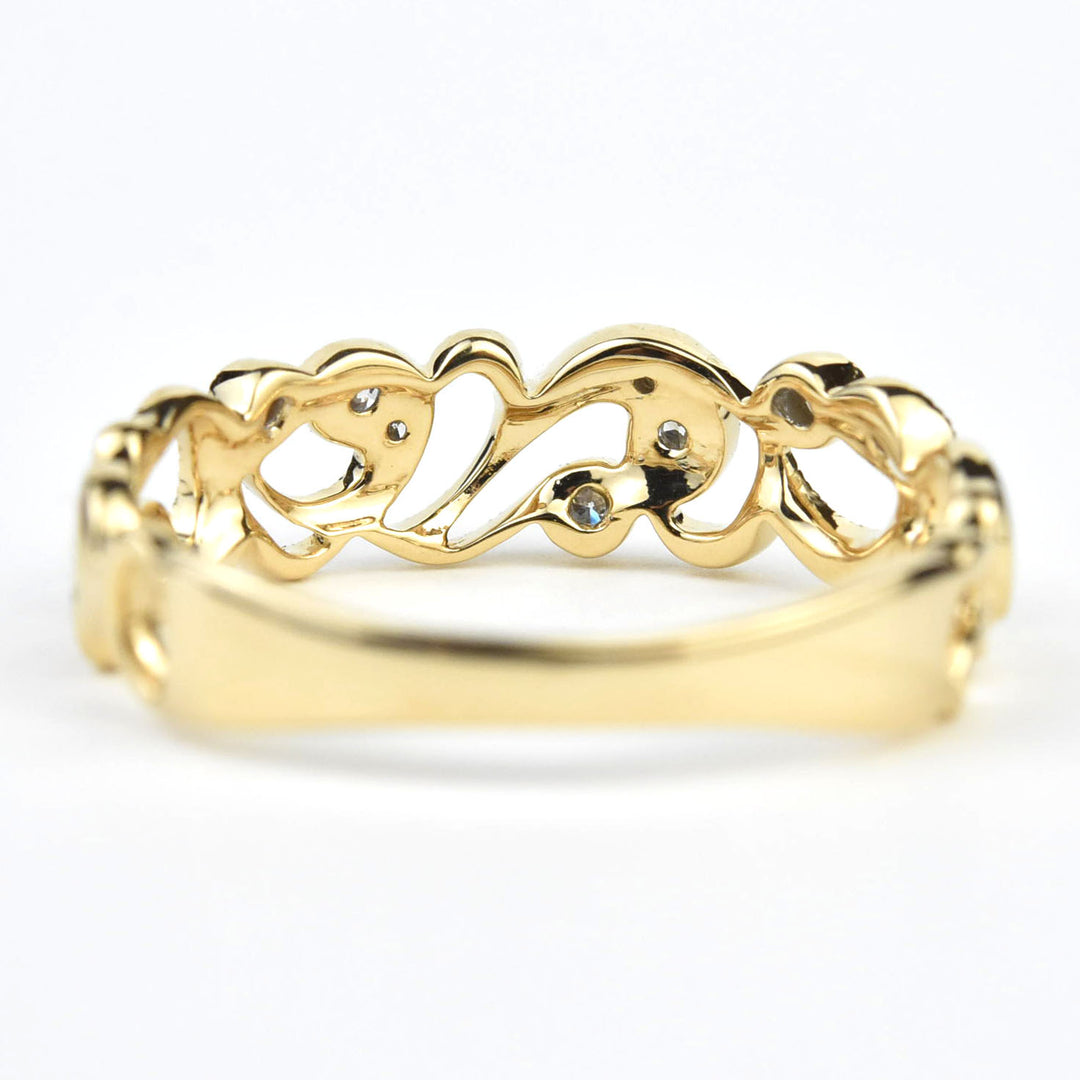 Victorian Ivy Diamond Band in Gold - Goldmakers Fine Jewelry