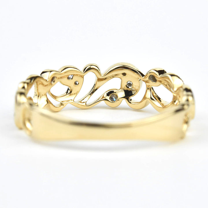 Victorian Ivy Diamond Band in Gold - Goldmakers Fine Jewelry