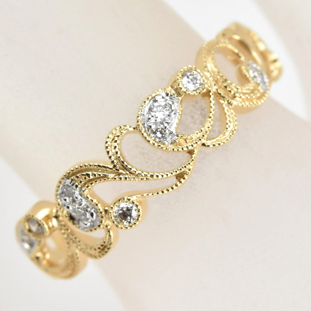 Victorian Ivy Diamond Band in Gold - Goldmakers Fine Jewelry
