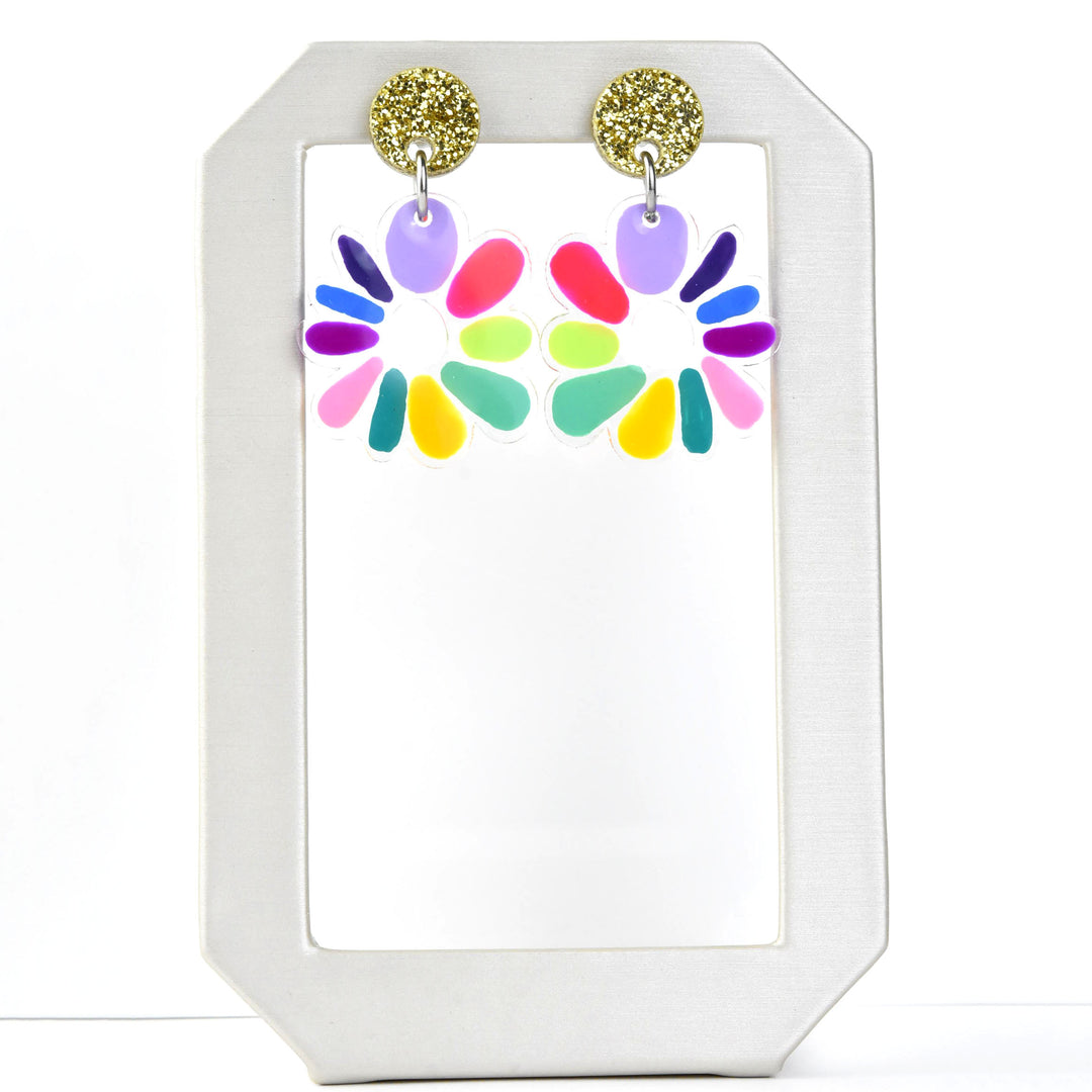Neon Flower Earrings - Goldmakers Fine Jewelry