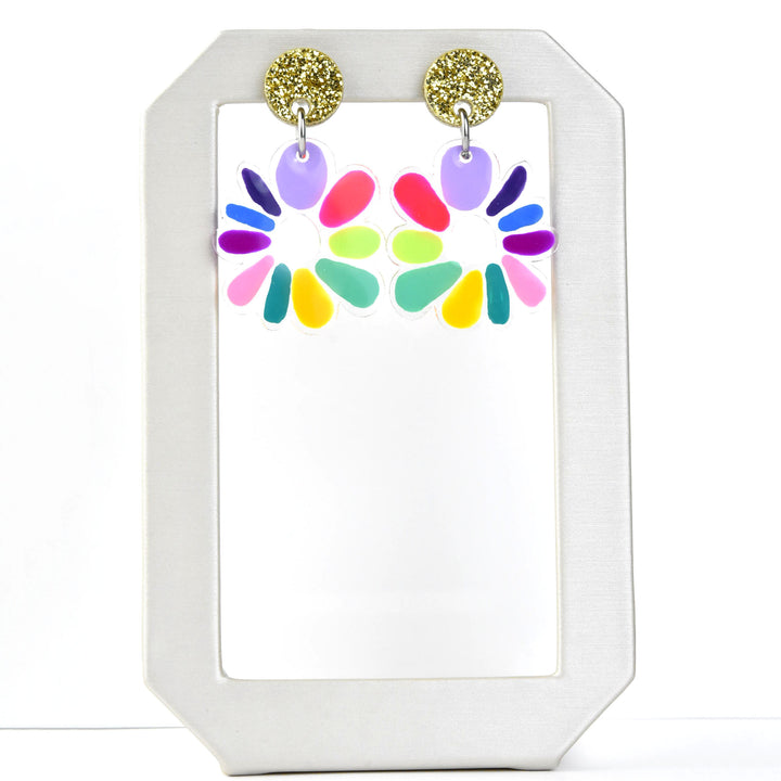 Neon Flower Earrings - Goldmakers Fine Jewelry