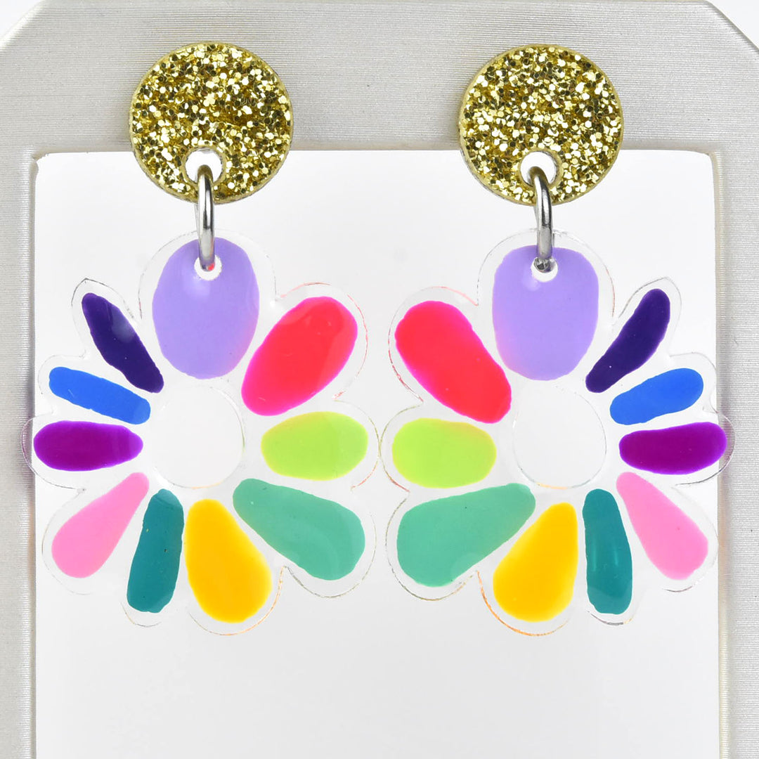 Neon Flower Earrings - Goldmakers Fine Jewelry
