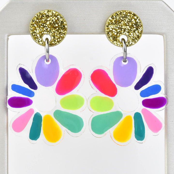 Neon Flower Earrings - Goldmakers Fine Jewelry