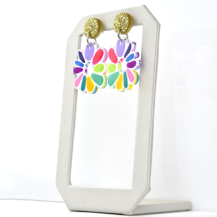 Neon Flower Earrings - Goldmakers Fine Jewelry