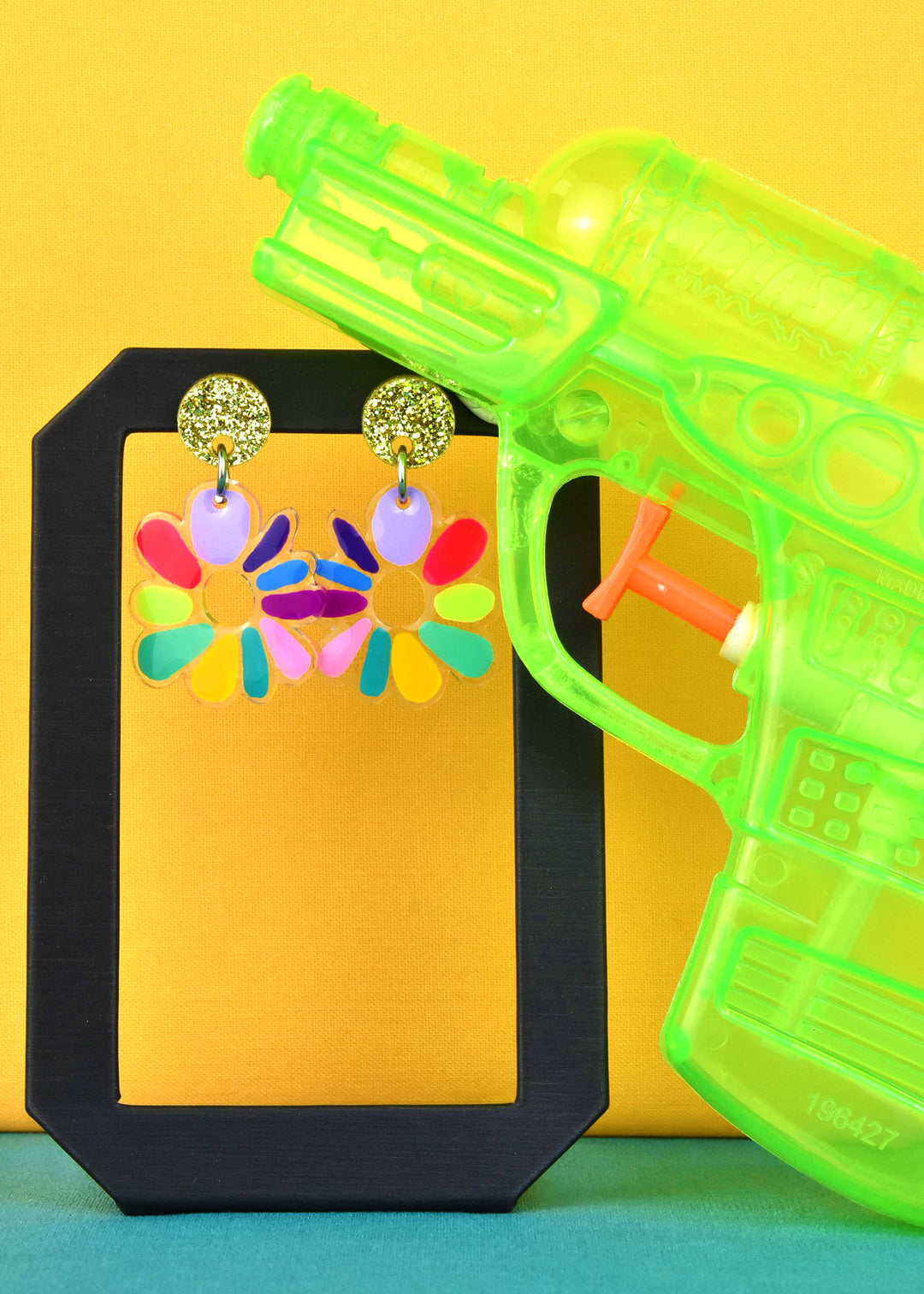 Neon Flower Earrings - Goldmakers Fine Jewelry