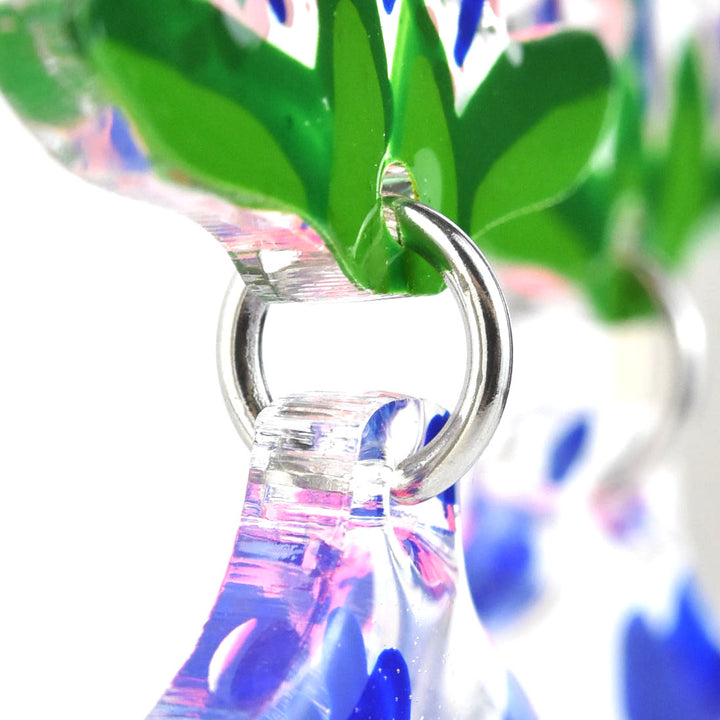 Neon Pink Flower Vase Earrings - Goldmakers Fine Jewelry