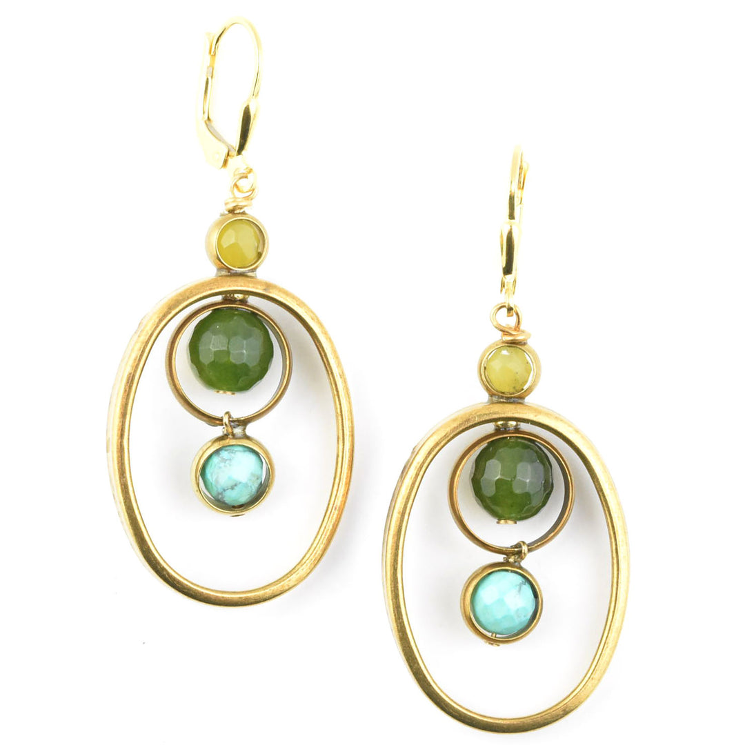 Oval Orbit Earrings - Goldmakers Fine Jewelry