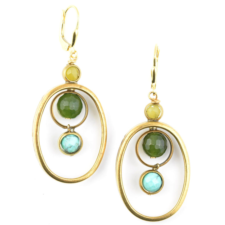 Oval Orbit Earrings - Goldmakers Fine Jewelry