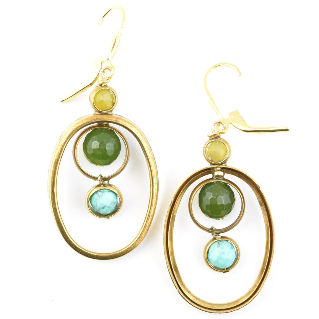 Oval Orbit Earrings - Goldmakers Fine Jewelry