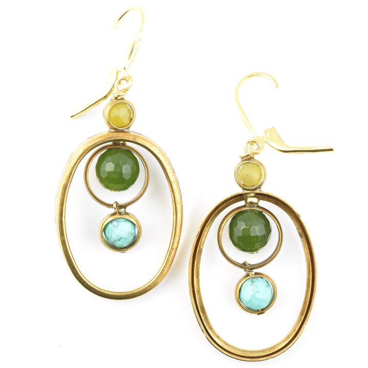 Oval Orbit Earrings - Goldmakers Fine Jewelry