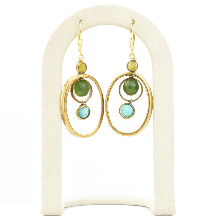 Oval Orbit Earrings - Goldmakers Fine Jewelry