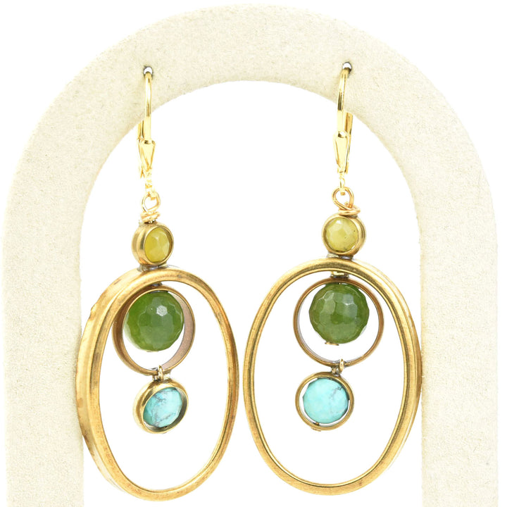 Oval Orbit Earrings - Goldmakers Fine Jewelry
