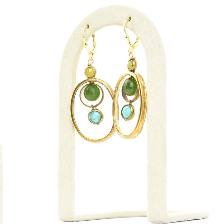 Oval Orbit Earrings - Goldmakers Fine Jewelry