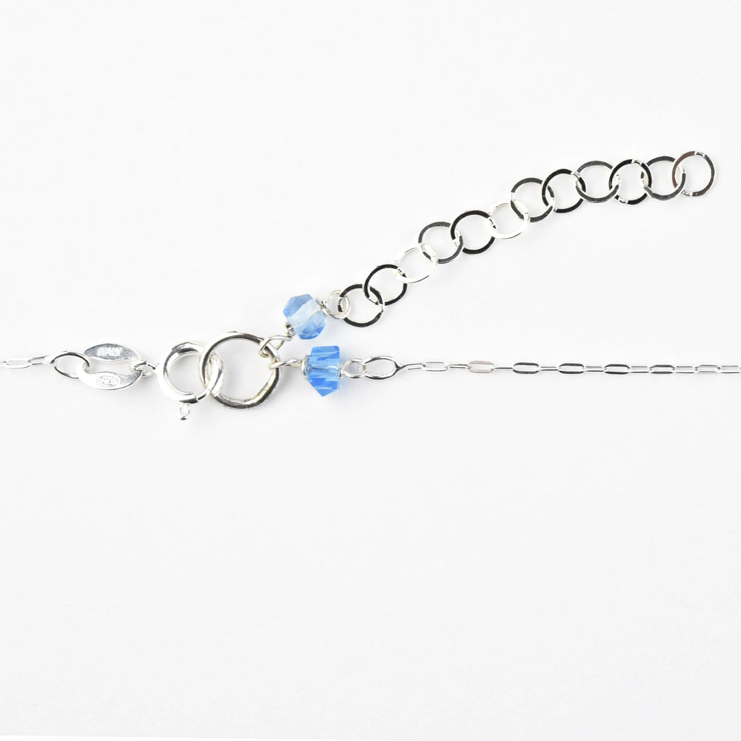 Petite Opal Dangle Necklace - Goldmakers Fine Jewelry