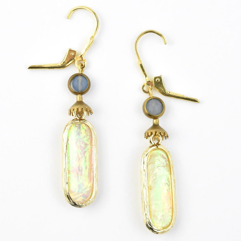Opalized Art Glass Drops - Goldmakers Fine Jewelry