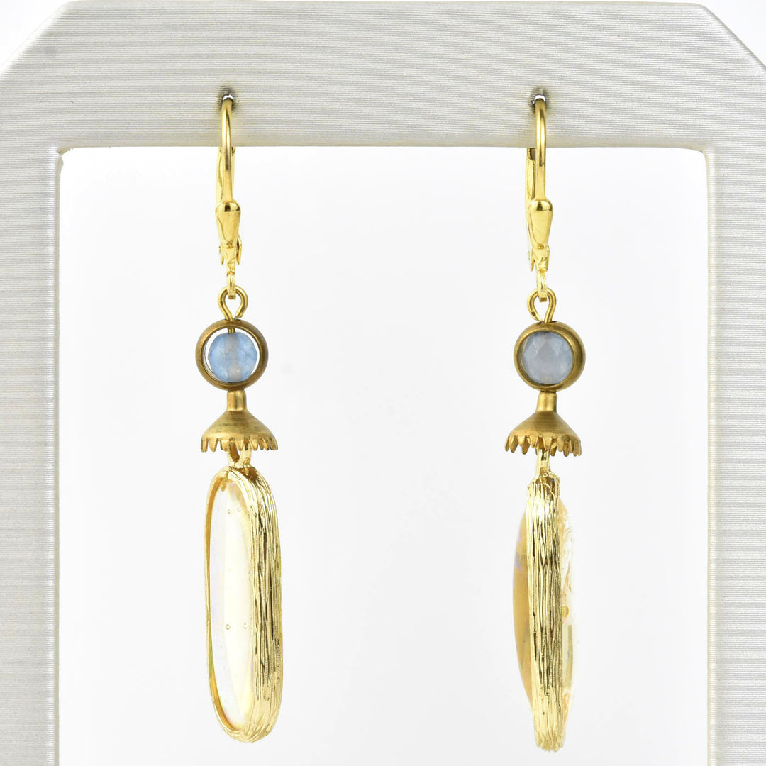 Opalized Art Glass Drops - Goldmakers Fine Jewelry